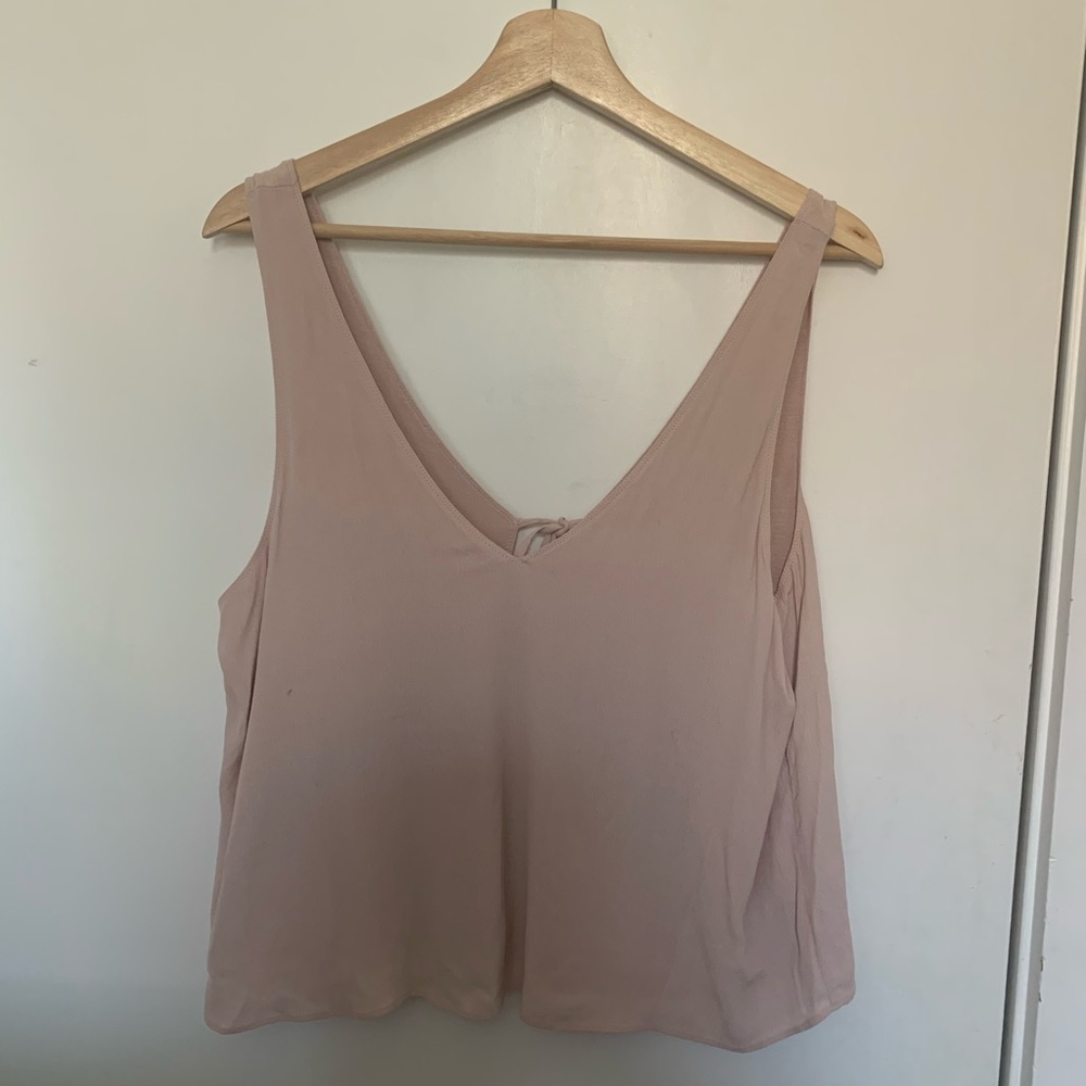 Light pink backless aritzia tank